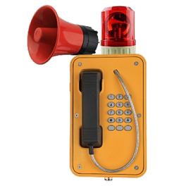J&R JR103-FK-Y-HB-SIP, промышленный IP-телефон, с проблесковым маячком, громкоговорителем, питание 5В/1A илиPoE 