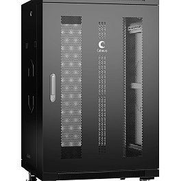 Cabeus, ND-05C-18U60/60-BK, шкаф монтажный телекоммуникационный 19" 18U 600x600x988mm (ШхГхВ), цвет черный (RAL 9004) 