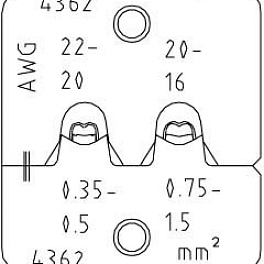 Pressmaster RRB 0315 - кримпер для обжима неизолированных клеммных наконечников типа открытый цилиндр (0.35 - 1.5 мм?)