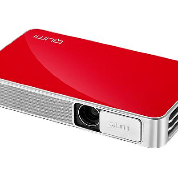 Мультимедийный ультрапортативный LED-проектор Vivitek Qumi Q3 Plus-RD (DLP, 720p 500 ANSI Lm, 30000:1, 1.66, HDMI, Composite Video, Audio-Out (Mini-Jack), USB A (x2), SD (microSD card slot), 30000 часов, 0,460 кг., 3D, цвет красный)