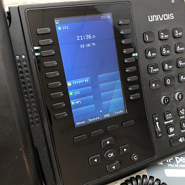 UNIVOIS U6S, IP-телефон, 8 SIP аккаунтов, POE, Bluetooth, 1Гб порт