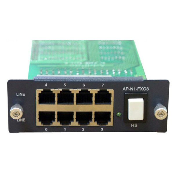 Addpac AP-GS-FXO8, интерфейсный VoIP-GSM  для базового шасси ADD-AP-GS1500/2000/2500/3000/3500