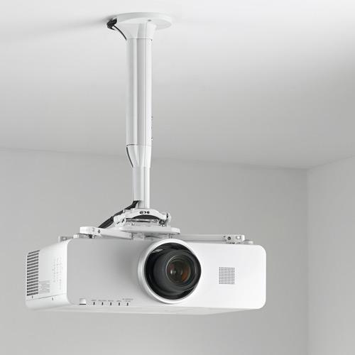Набор для крепления проектора Chief KITEC030045W, нагрузка до 11,3 кг., длина штанги 30-45 см. безшагово, кабель-канал, микрорегулировки: гор. ±3°, накл. ±15°, вращ. 360°, замок, декор.кольцо, белый