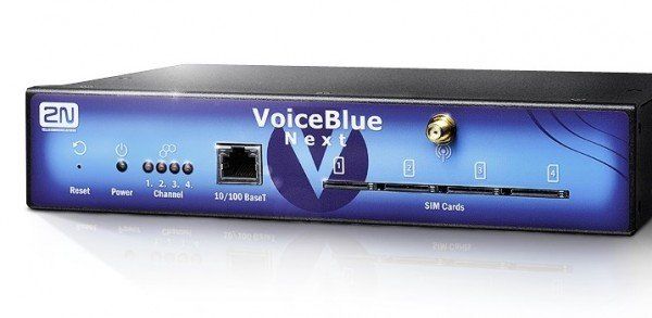 Шлюз VoIP-3G - 2N VoiceBlue Next 4 UMTS, модули Telit, подключение SIP, доп.опции Email2SMS, SNMP, ME до 32 users