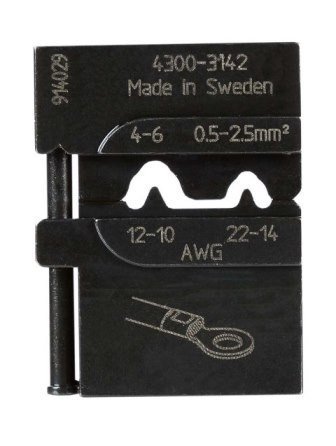 Матрица Pressmaster 4300-3142 - для неизолированных наконечников: 0.5 - 2.5 мм? и 4 - 6 мм?