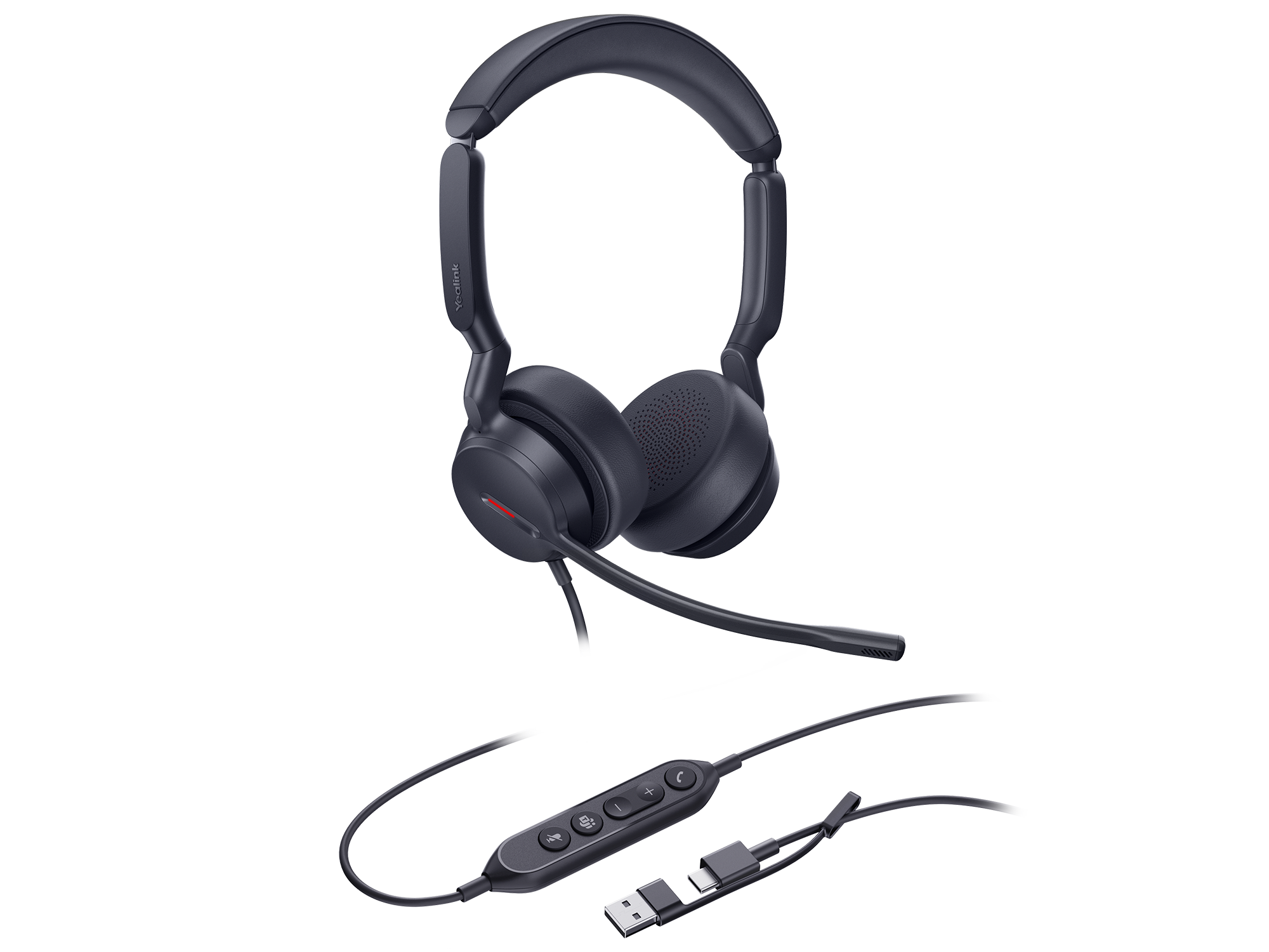 Yealink UH44 Dual UC USB-C/A, гарнитура бинауральная проводная
