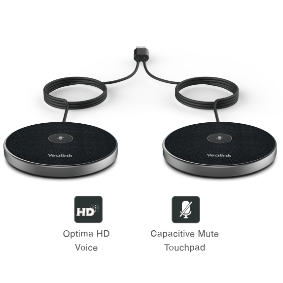 Yealink CPE95, комплект из двух микрофонов для конференц-телефона CP965 и видеотерминалов Yealink