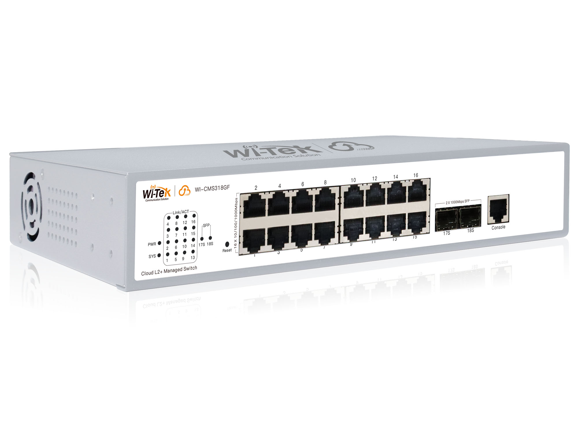 WI-TEK WI-CMS318GF, управляемый L2 гигабитный коммутатор