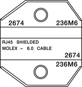 Матрица для 1300/8000  AMP/Molex STP RJ45