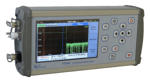 ТОПАЗ-9400-B-31-55-PMH-VFL - универсальный оптический рефлектометр (1310/1550 нм / -60..+20 дБм / VFL)