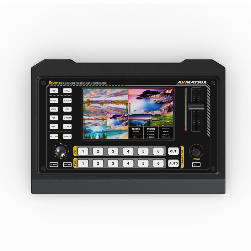 avmatrix Shark S6, видеомикшер 6CH HDMI/SDI
