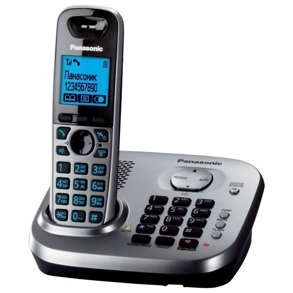 Panasonic KX-TG6551RUM, беспроводной DECT телефон (серый металлик)
