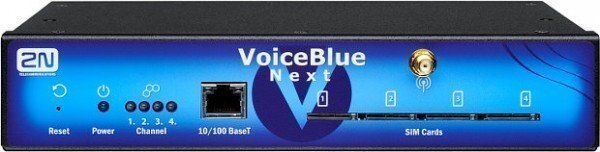 Шлюз VoIP-GSM - 2N VoiceBlue Next 4 GSM, модули Telit, подключение SIP, доп.опции Email2SMS, SNMP, ME до 32 users