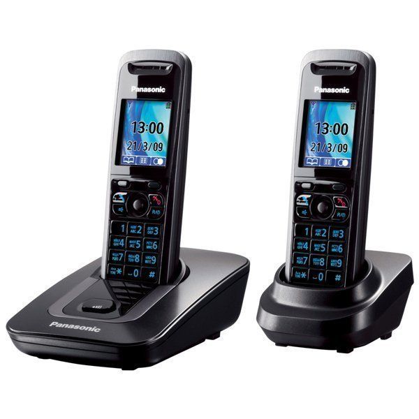 Panasonic KX-TG8412RUT, беспроводной DECT телефон (темно-серый металлик)