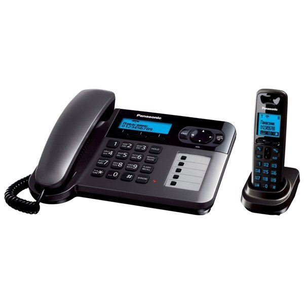 Panasonic KX-TG6451RUT, беспроводной DECT телефон (темно-серый металлик)