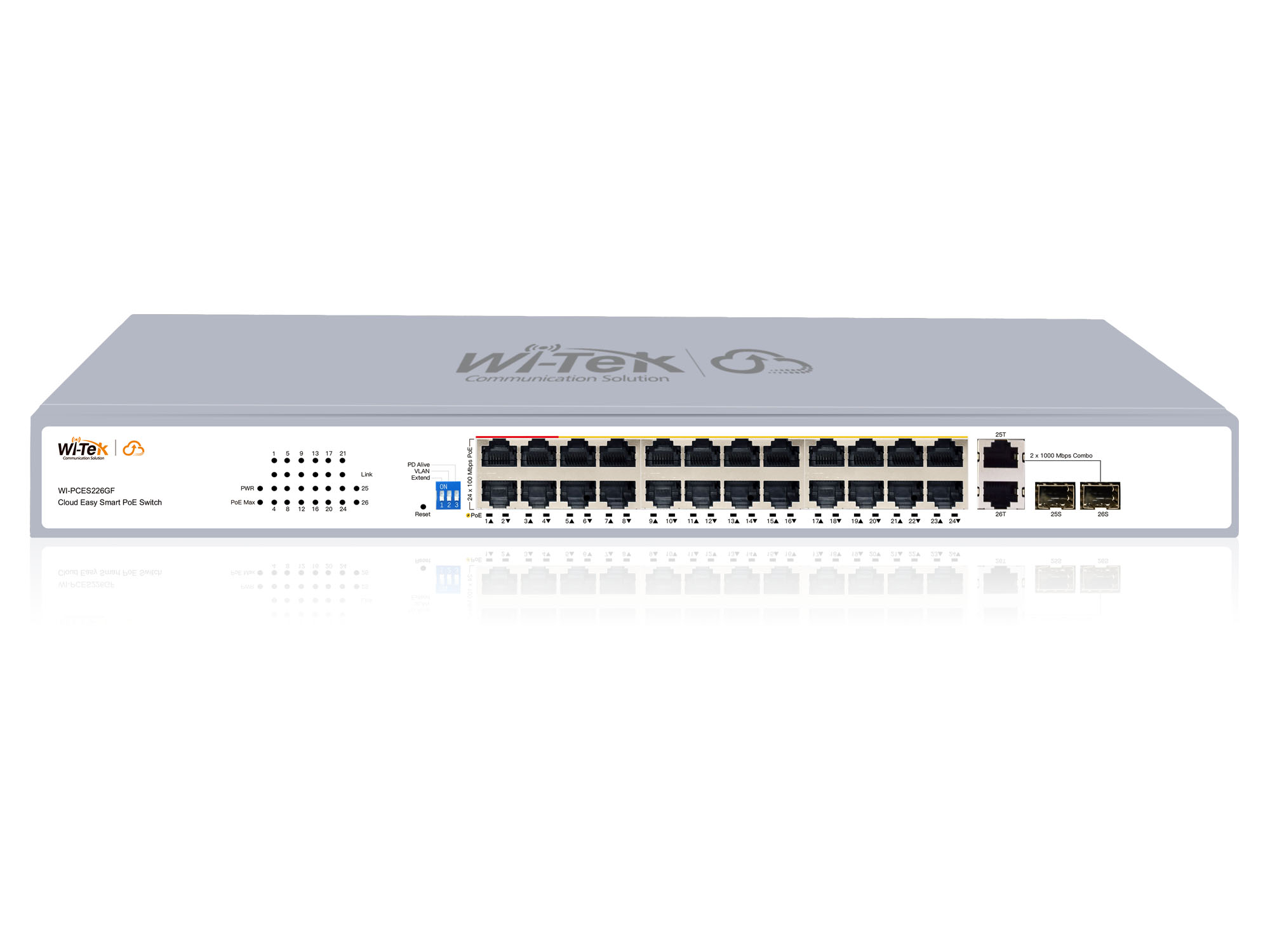 WI-TEK WI-PCES226GF, настраиваемый коммутатор PoE