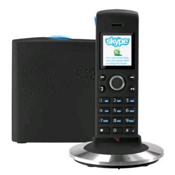 DUALphone 4088RU, беспроводной DECT телефон c доступом в Skype без подключения к компьютеру (2 Skype аккаунта), черный