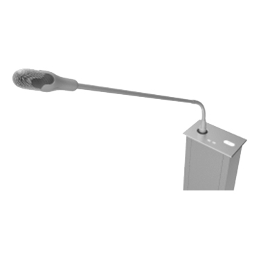 Prestel XLM-DUS, выдвижной моторизированный микрофон делегата серебристый