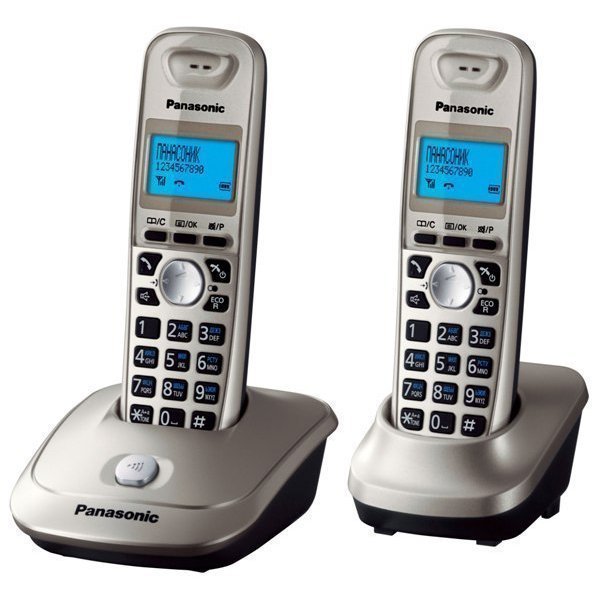 Panasonic KX-TG2512RUN, беспроводной DECT телефон (платиновый)