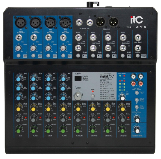ITC TS-12PFX, микшер