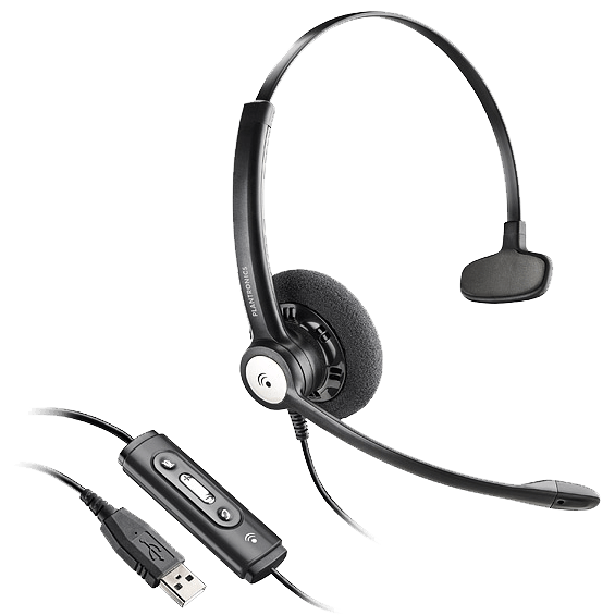 Plantronics Entera NC USB (HW111N-USB-M), профессиональная  USB гарнитура для колл-центра, Lync