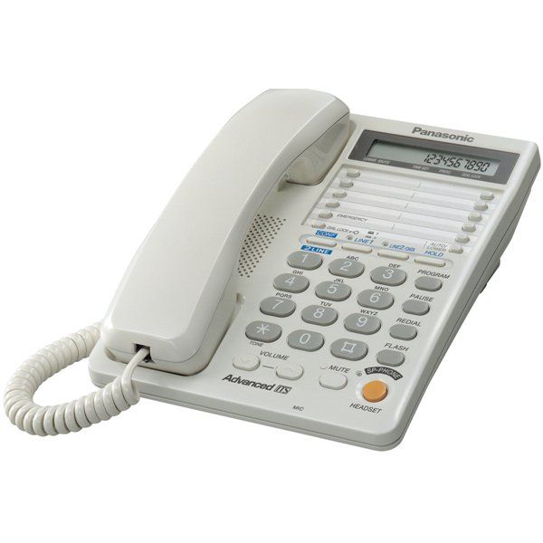 Panasonic KX-TS2368RUW, аналоговый телефон (2 телефонные линии) (белый)