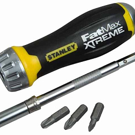 Stanley 0-69-214 - ОТВЕРТКА-ДЕРЖАТЕЛЬ "XTREME MULTI-BIT RATCHET" С ТРЕЩОТКОЙ С 10-ТЬЮ ВСТАВКАМИ