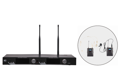 ITC T-521UW, 1 петличный +1 головной микрофоны