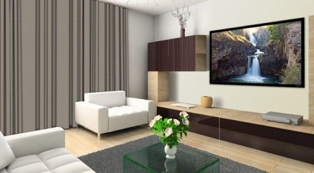 Экран на раме Cima by Stewart 123" 16:9 153x272см., полотно с перфорацией PerfOrado, рама 165x285см. c отделкой VeLux™Стационарный проекционный экран на раме в комплекте с видеопроектором гармонично дополнят интерьер ресторана, бара или кафе. А в случаях,