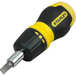 Stanley 0-66-358 ОТВЕРТКА "MULTIBIT STUBBY" С ХРАПОВЫМ МЕХАНИЗМОМ СО СМЕННЫМИ ВСТАВКАМИ