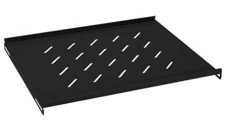 Cabeus, SH-J018-FC-600m-BK, полка 19" перфорированная глубиной 400 мм для напольных и настенных шкафов глубиной 600 мм, цвет черный (RAL 9004)