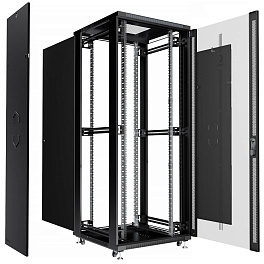 Cabeus, SH-05C-47U80/100-BK, шкаф монтажный телекоммуникационный 19" 47U 800x1000x2277mm (ШхГхВ), цвет черный (RAL 9004) 
