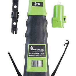 Greenlee SurePunch Pro PDT (PT-3584) - ударный инструмент для расшивки кабеля на кросс с двойным лезвием 110 и фонариком