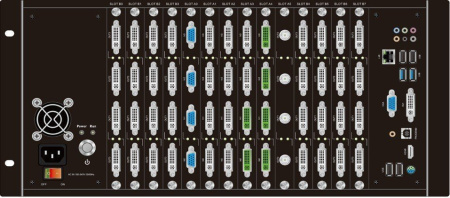 Nuvola VideoArray 2432 - Шасси модульного контроллера видеостены на 24 входа и 32 выхода.