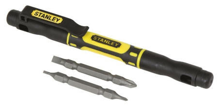 Stanley 66-344M - Отвертка карманная с 2-мя двусторонними вставками Stanley 66-344M - Отвертка карманная с 2-мя двусторонними вставками