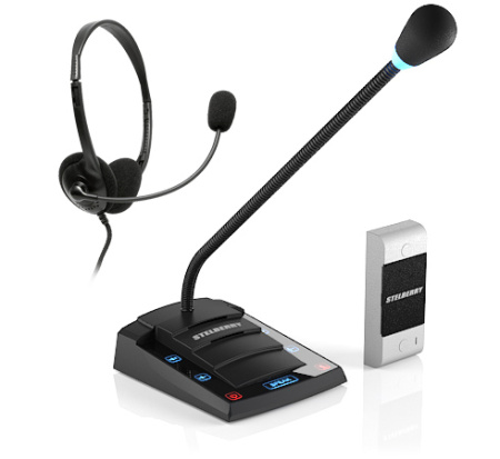 Stelberry S-412, дуплексное переговорное устройство "клиент-кассир" с возможностью переключения в режим  «Симплекс»