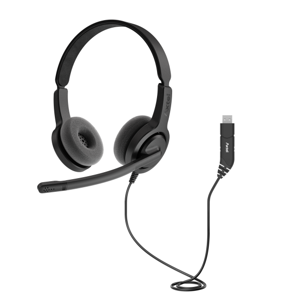 Axtel VOICE USB28 HD duo NC, компьютерная гарнитура Axtel VOICE USB28 HD duo NC, компьютерная гарнитура