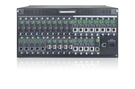 Универсальный модульный матричный коммутатор Digis FMA-32 (шасси), 32 портов, 4K, RS232, IR, TCP/IP, EDID, Сенсорный экран, 8 из 32 портов сторого выходные