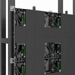 Светодиодный экран, внутреннее применение, малый шаг пикселя 1,2 мм, фронтальный доступ, размер панели 476?535х78 мм