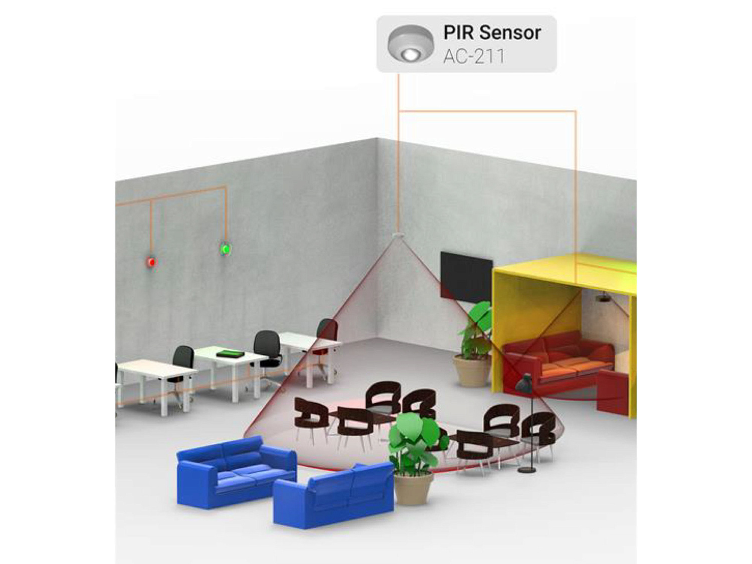 Qbic AC-211, датчик занятости помещения