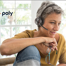 Poly Voyager Focus 2 UC - беспроводная гарнитура для ПК и мобильного телефона (Bluetooth, Hybrid ANC, адаптер BT700 USB-С)