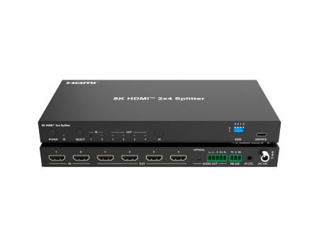 Lideo SP24AP-8K, сплиттер HDMI 2x4