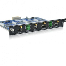 Плата входная для модульного матричного коммутатора Digis MMA-I4-HS, 1080P, x4 HDMI v.1.3 (бесподрывный до 1080P), HDCP 1.2, x4 аудио вход (3 pin Phoenix), EDID