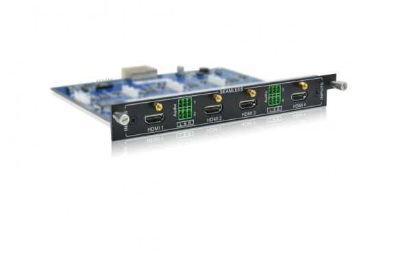 Плата входная для модульного матричного коммутатора Digis MMA-I4-HS, 1080P, x4 HDMI v.1.3 (бесподрывный до 1080P), HDCP 1.2, x4 аудио вход (3 pin Phoenix), EDID