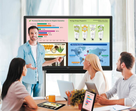 Интерактивная ЖК-панель 70", WiFi - LСD, LED подсветка, 300 Кд/м2, 1920х1080, 3000:1, 3xHDMI, 1xUSB (A),VGA, 1xDisplay Port, USB, 10Base-T/100Base-TX/1000Base-T, RS232, динамики 10+10 Вт, 61 кг, UV2A, Fanless