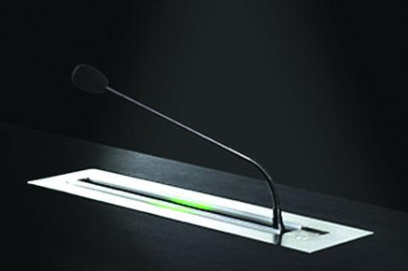 Электропривод DynamicTalkH для микрофонов на "гусиной шее". Подъем из горизонтального положения