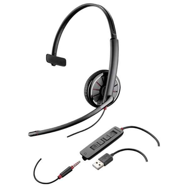 Plantronics BlackWire C315.1-M, проводная гарнитура  (разъемы USB и jack 3.5мм) MS Lync