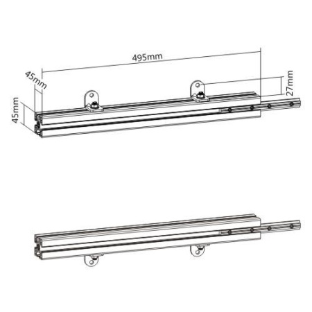 Направляющие кронштейна Lumi LVW06-Column50 (495X45X45)