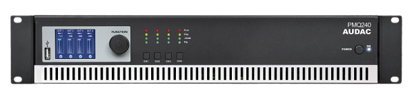 AUDAC PMQ240, четырехканальный трансляционный усилитель AUDAC PMQ240, четырехканальный трансляционный усилитель