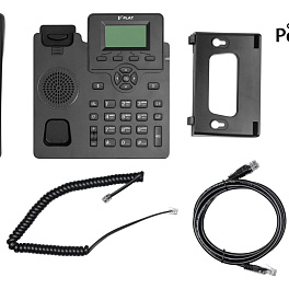 ФЛАТ-ПРО FLAT-PHONE C10P/RU, ip-телефон (2 SIP-аккаунта, 2 порта 10/100BASE-T (RJ-45), ЖК-дисплей, PoE, адаптер питания 220В, РЕЕСТР)